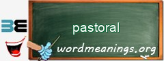 WordMeaning blackboard for pastoral